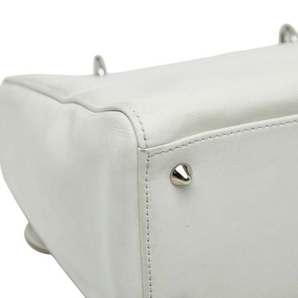 CHRISTIAN DIOR White Leather Shoulder Bag - Picture 6 of 16
